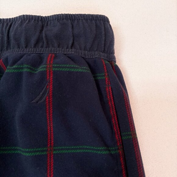Nautica Flannel Pajama Pants Mens XL Navy Blue Red Green Plaid Pockets Lounge - Picture 7 of 10